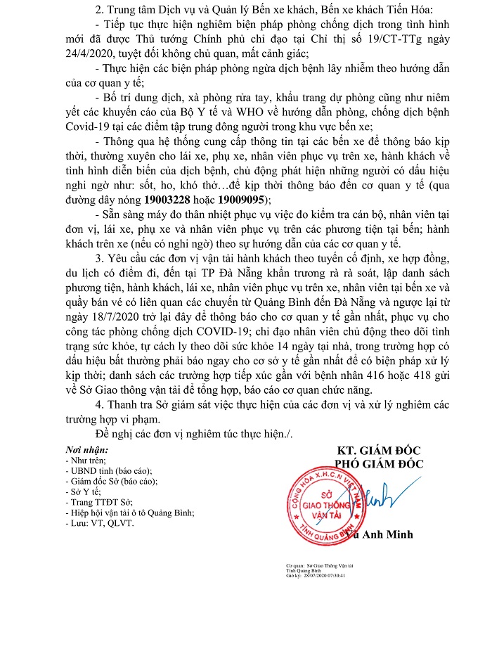 Chỉ đạo sau vụ bệnh nhân COVID19 tại Bệnh viện C Đà Nẵng theo chỉ đạo của Bộ GTVT và UBND tỉnh(28 07 2020 07h30p54) signed signed 2